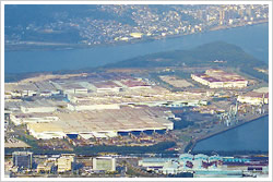 九州製紙北九州工場空から見た画像