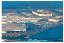 九州製紙北九州工場の空からの画像